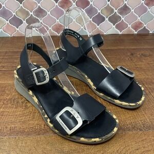 Fly London - "Comb230" Double Buckle Strap Sandal - Black -‎ EU 38/US 7.5-8
